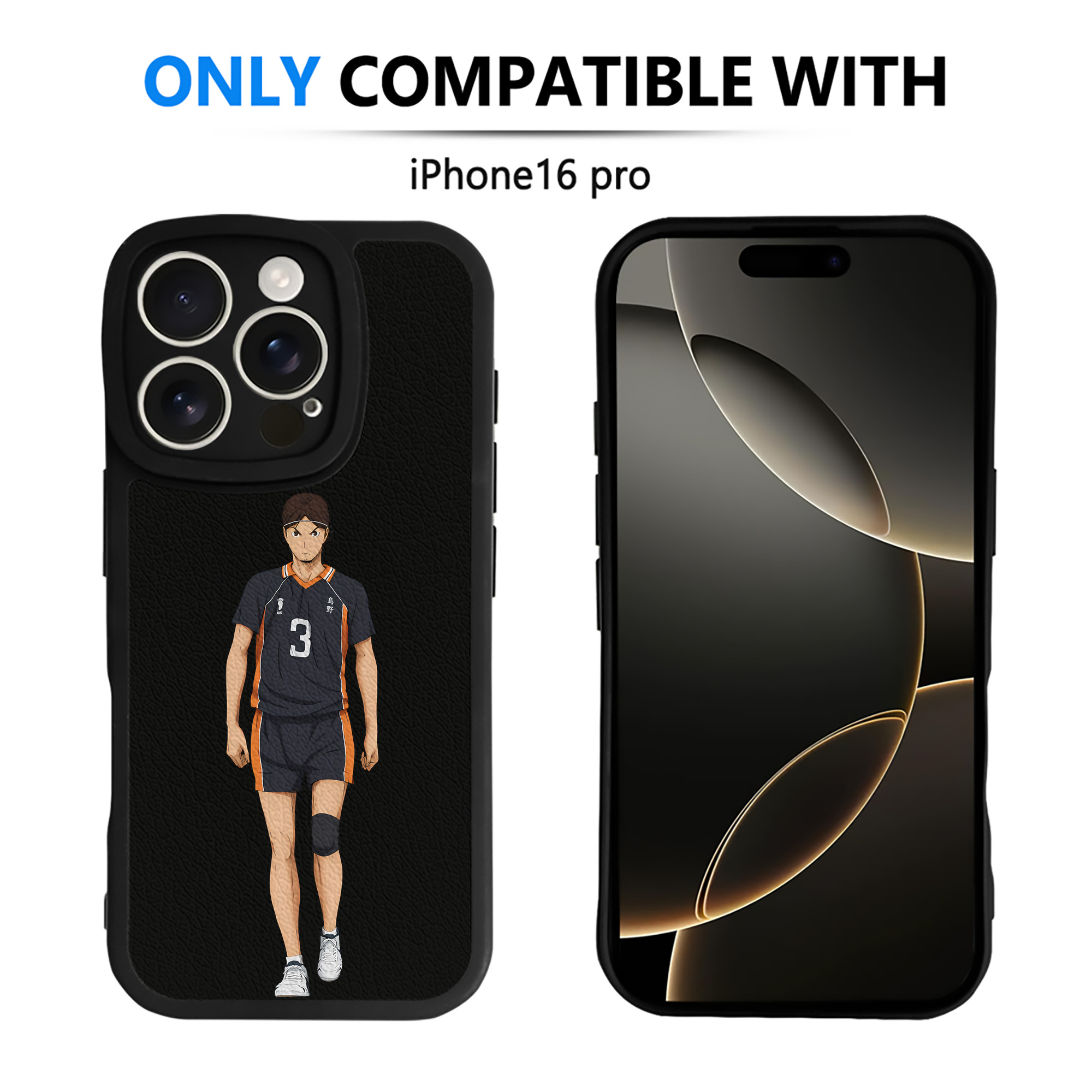 （画像用） ハイキュー!! Haikyu!! 【iPhone 16シリーズ対応】シリコンスマホケース（レザー調） 材質：シリコン